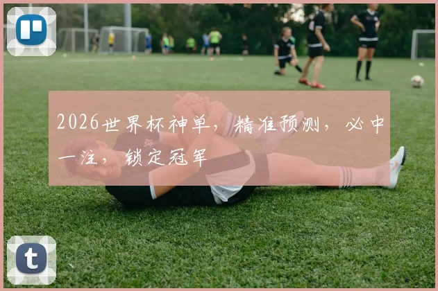 2026世界杯神单，精准预测，必中一注，锁定冠军